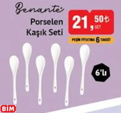 BENANTE PORSELEN KAŞIK SETİ